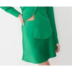 J Crew Brilliant Kelly Green Gwen Skirt NWT